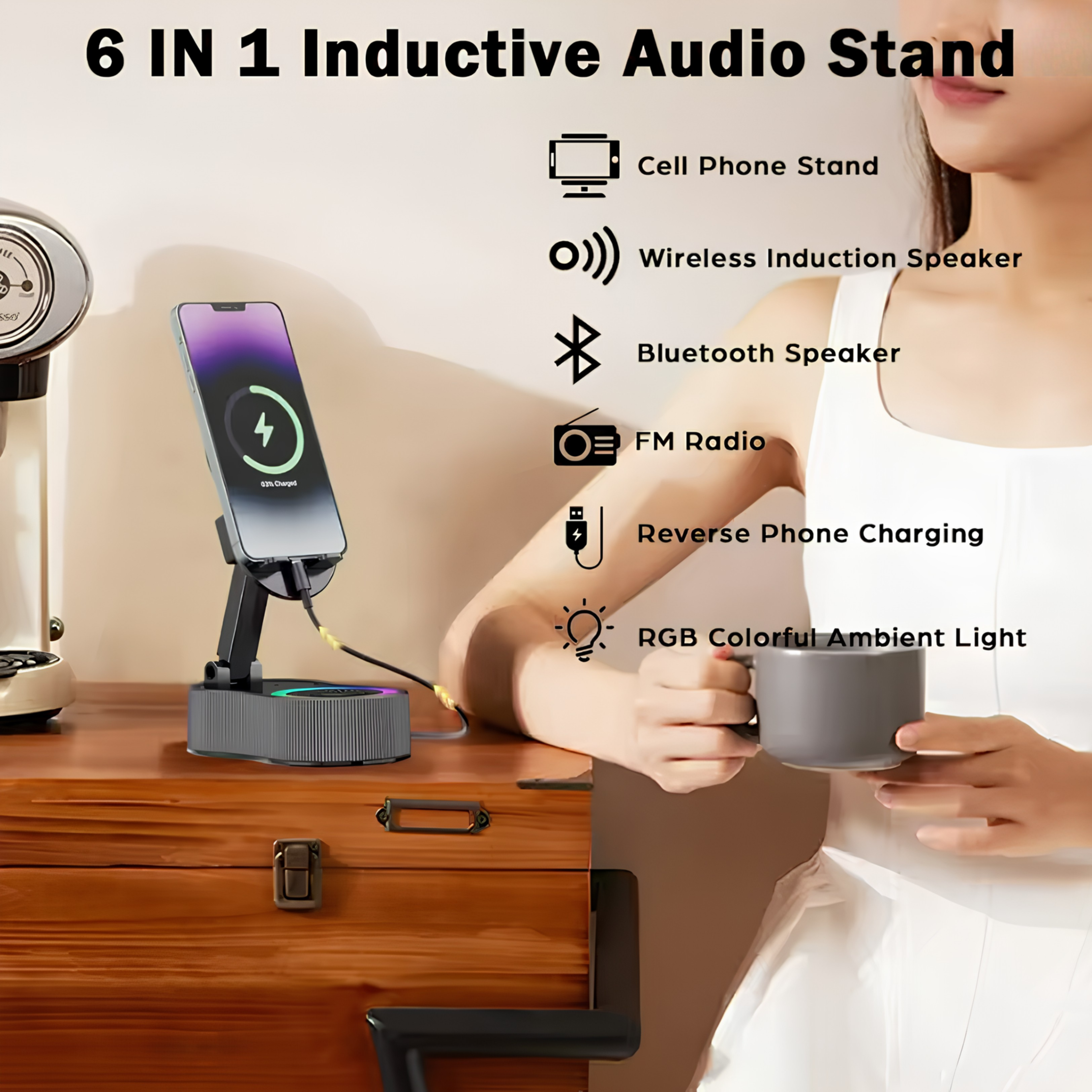 All-in-1 Desk & Bedside Speaker Hub