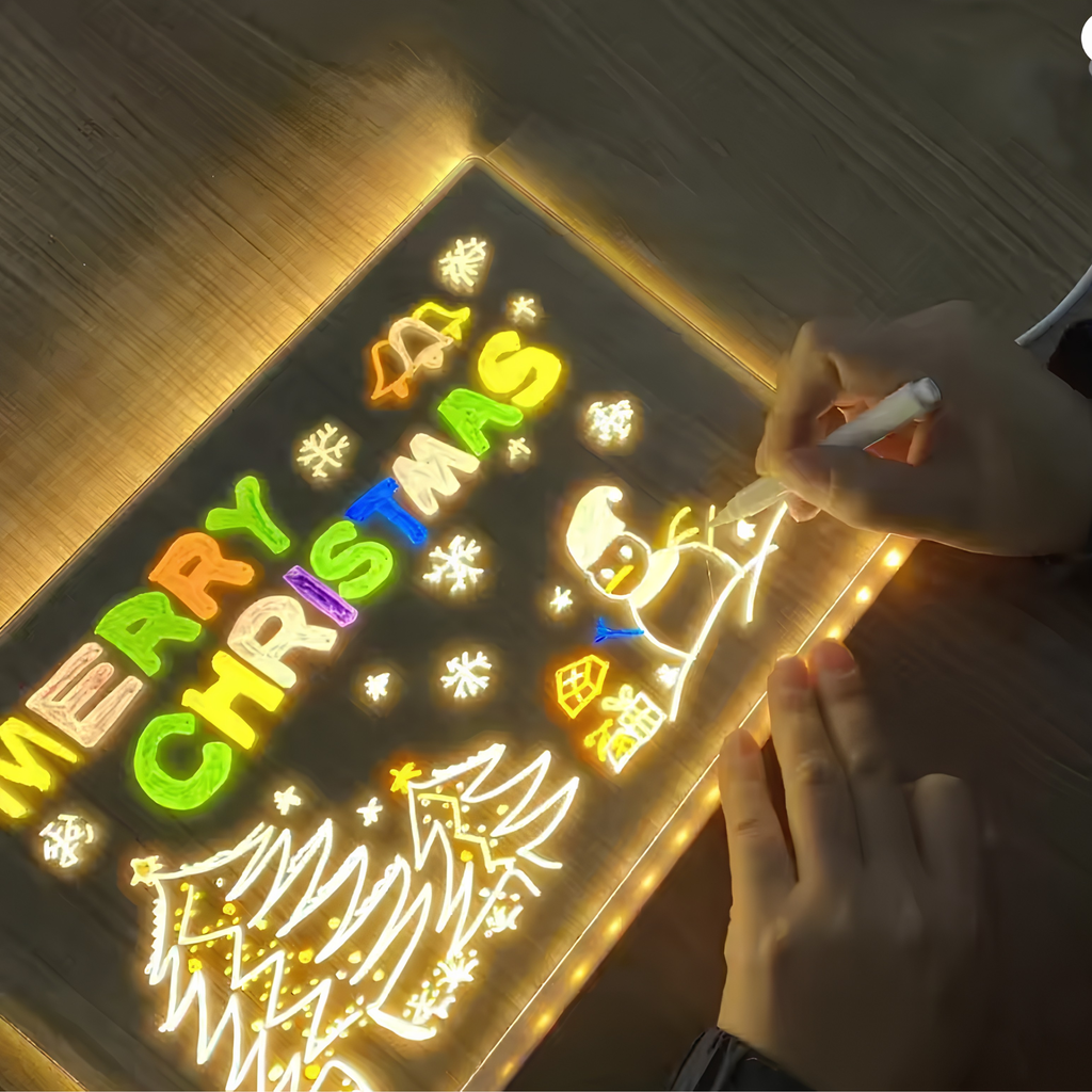 Acrylic LED Note Board with 7 Pens