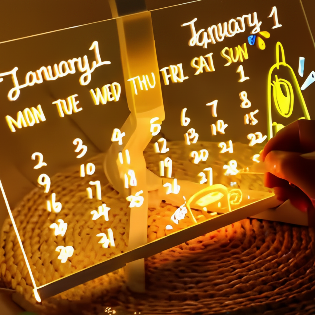 Acrylic LED Note Board with 7 Pens